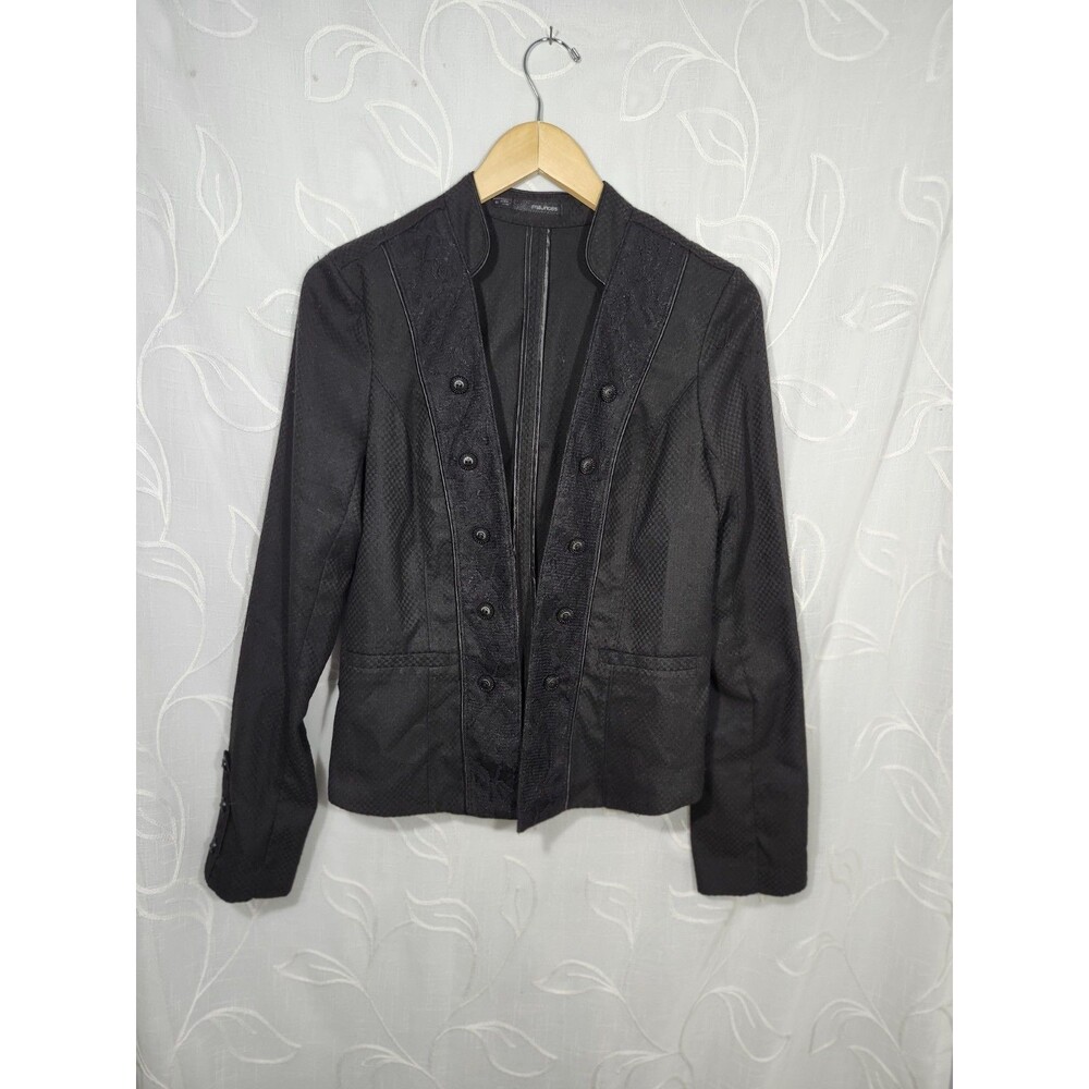 Maurices Women's Black Jacket Steampunk Victorian Gothic Military Style Medium - Picture 5 of 12